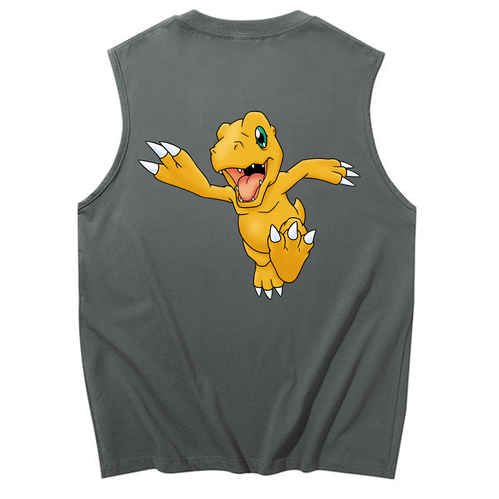 （画像用） Digimon デジタルモンスター/デジモン コットン100％タンクトップ（背面プリント）